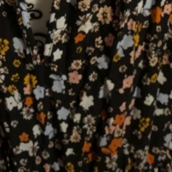 Torrid High Neck Cottage Core Black Floral High Low Challis Dress Size 3X - Picture 3 of 4